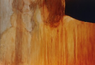 'Ohne Titel', Öl auf Leinwand/Ockerpigmente, 60 x 80
